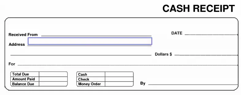 step 4 insert your (or the entity’s) address filling out a cash receipt