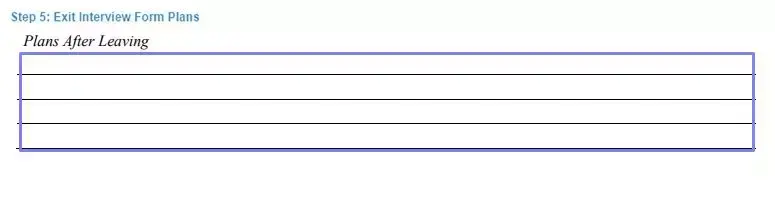 Step 5 to filling out an exit interview example plans