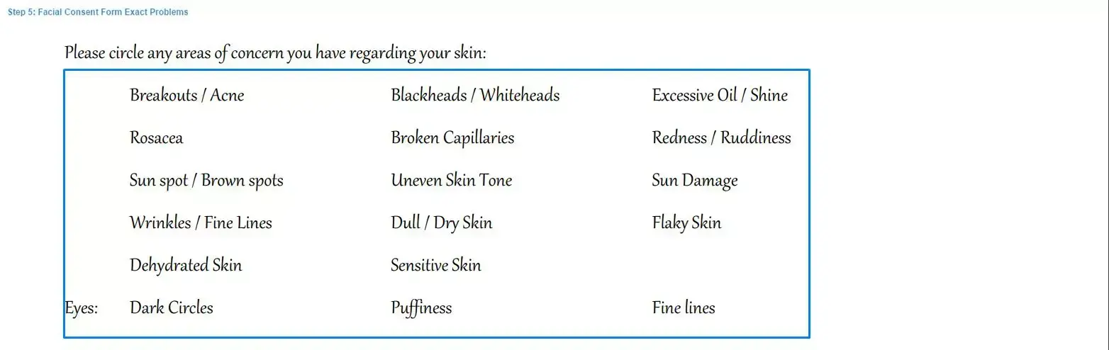 Step 5 to filling out a facial consent template exact problems