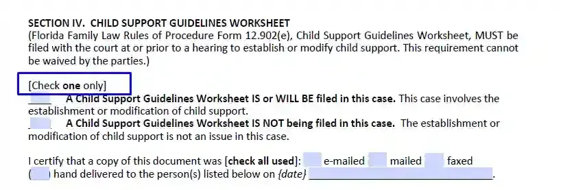 step 8 specify on the alimony sheet filling out a florida financial affidavit short form