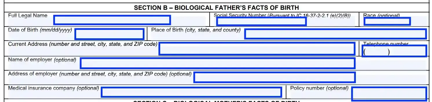 step 6 fill in the father’s details filling out an indiana paternity affidavit (form 44780)