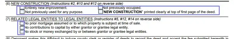 step 6 answer questions about the property filling out a new jersey affidavit of consideration (form rtf 1)