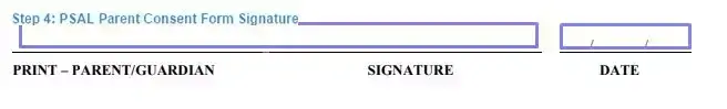 Step 4 to filling out a psal parent consent example signature