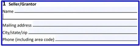 section 1 information about the seller filling out a washington real estate excise tax affidavit