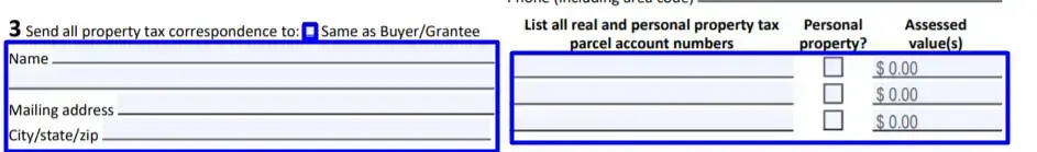 section 3 new taxpayer data filling out a washington real estate excise tax affidavit