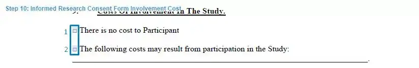 Step 10 to filling out an informed research consent form involvement cost