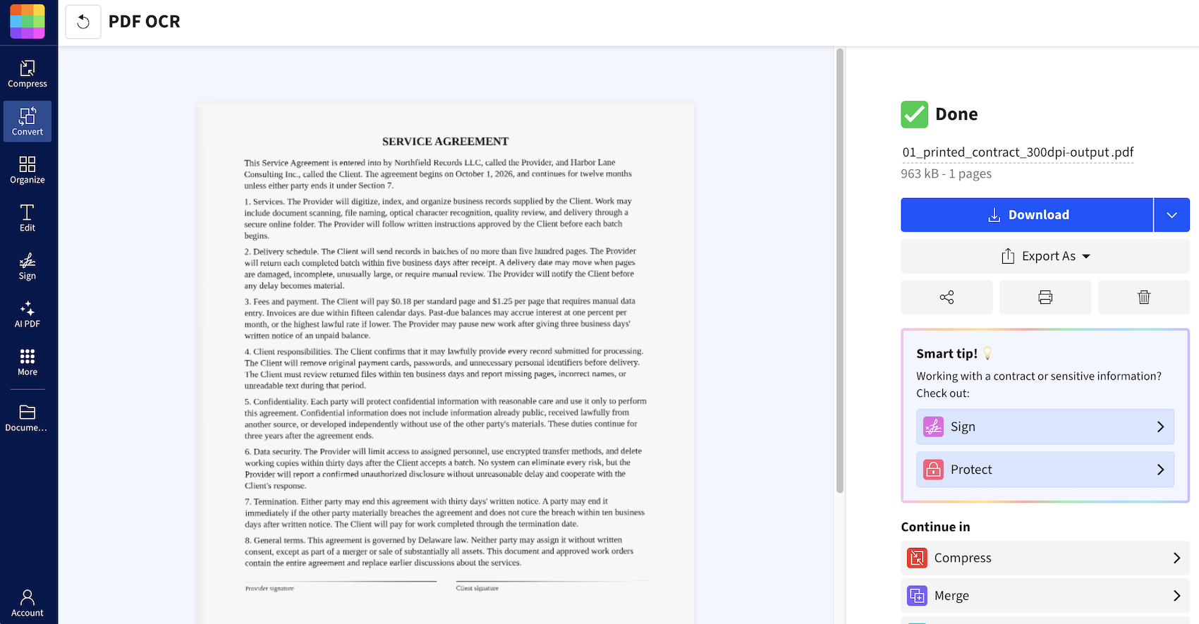 Smallpdf OCR
