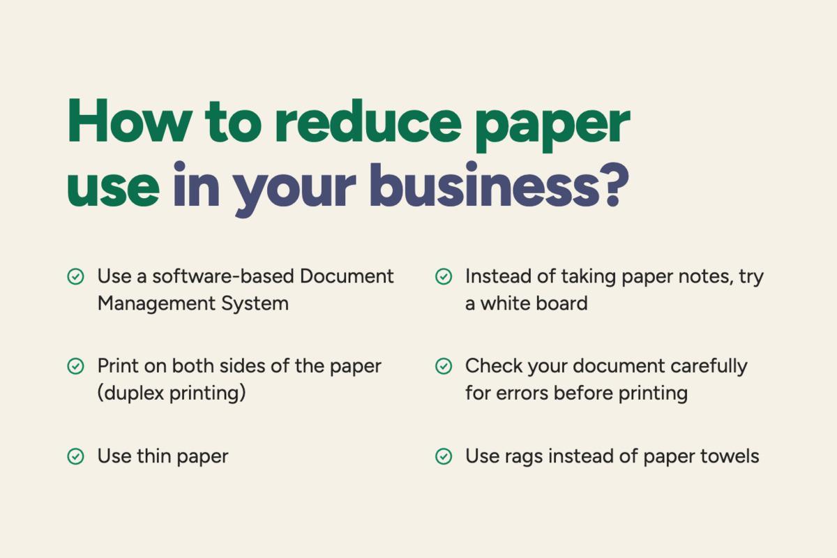 How to reduce paper use in your business