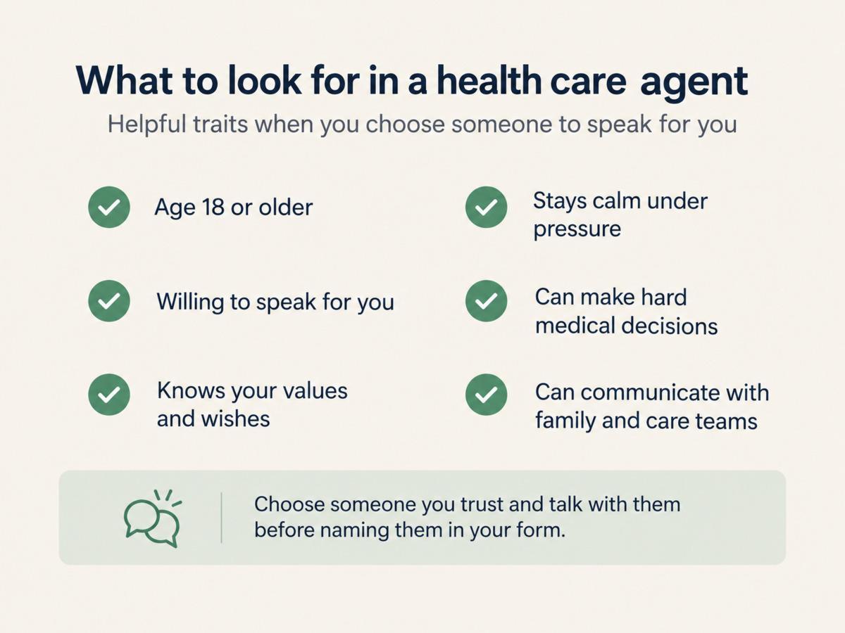 What to look for in a health care agent