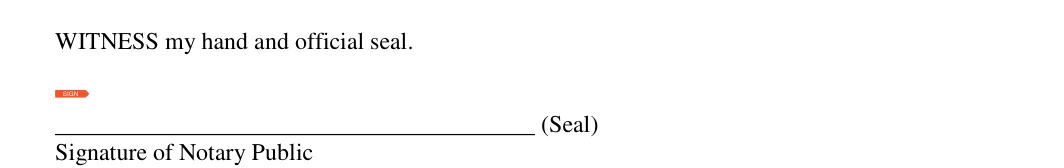 California small estate affidavit: Signature, filled with sample entries