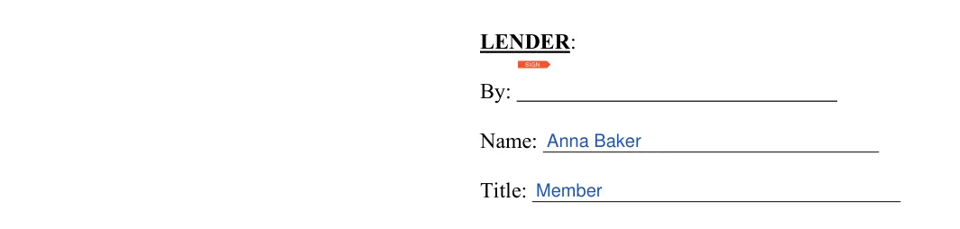 New York promissory note: LENDER, filled with sample entries