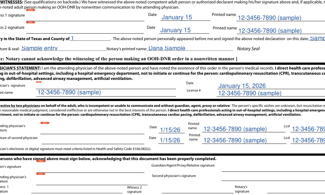 Texas DNR order: Form1[0].#subform[0].datetimefield3[0], Form1[0].#subform[0].signaturefield11[0] and more, filled with sample entries