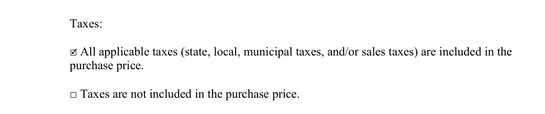 Florida boat bill of sale: Taxes, filled with sample entries