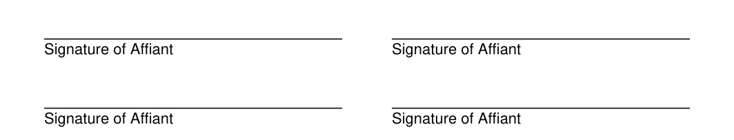 Idaho small estate affidavit, CAO Pb 01: signatures of affiants, filled with sample entries