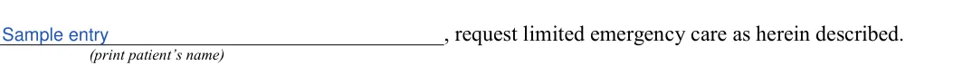 California DNR order: Dnr form ca.1.i, filled with sample entries