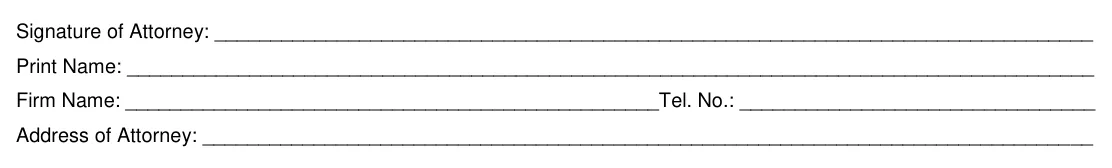 New York small estate affidavit, Surrogate's Court form SE-3A: attorney block, filled with sample entries