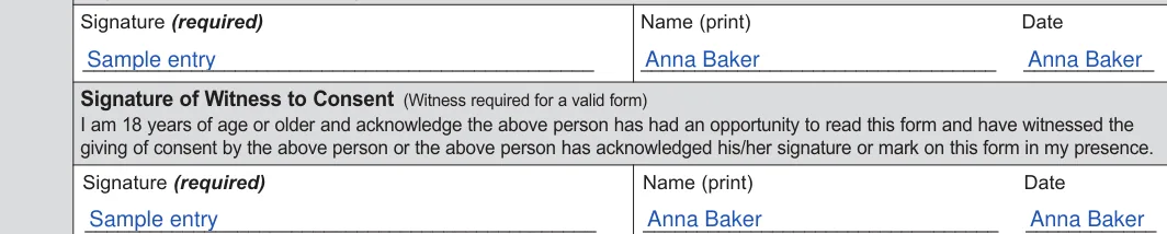 Illinois DNR order: IDPH DNR/POLST, filled with sample entries