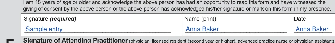 Illinois DNR order: Dnr form il.7.signature required, Dnr form il.8.name print date and more, filled with sample entries