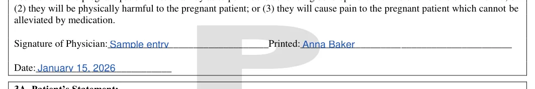 Pennsylvania DNR order: Dnr form pa.10.signature of physician, Dnr form pa.11.printed and more, filled with sample entries