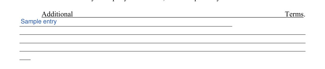 Employment Separation Agreement: Additional terms, filled with sample entries