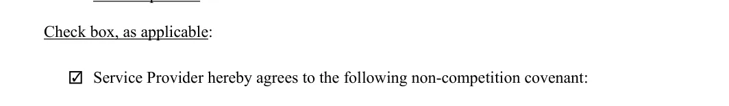 Retainer Agreement: Check box, as applicable, filled with sample entries