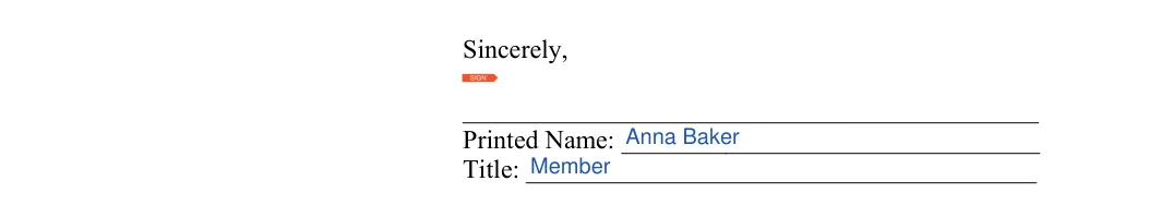 Engagement Letter: Signature, Printed name and more, filled with sample entries
