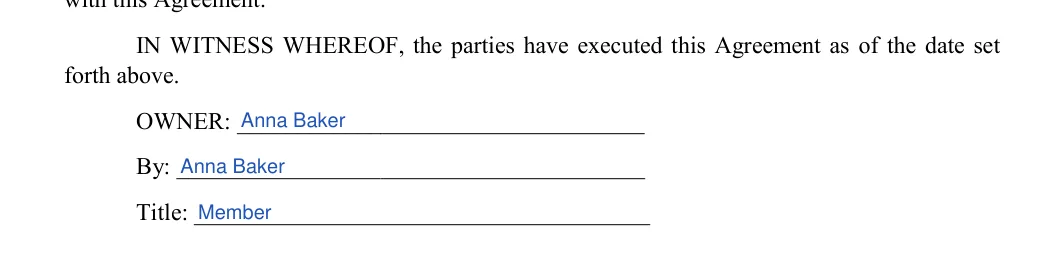 Storage Rental Agreement: Owner, By and more, filled with sample entries