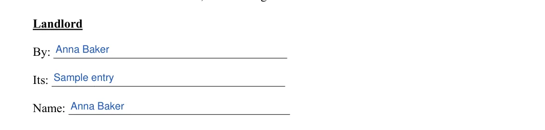 Lease Renewal Agreement: By, Its and more, filled with sample entries