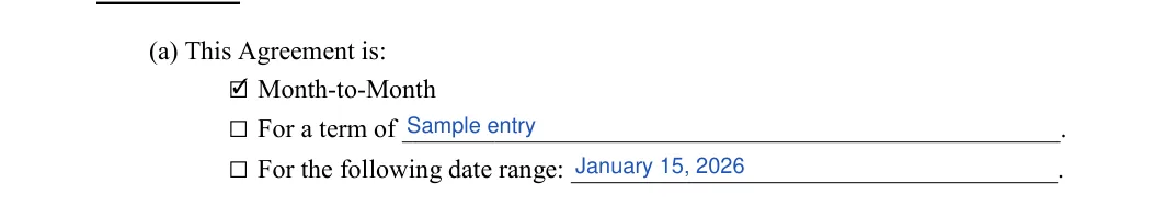Room Rental Agreement: (a) This Agreement is, filled with sample entries