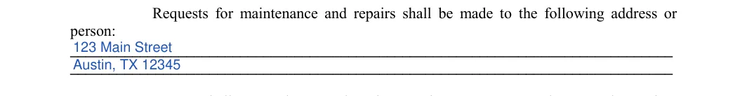 Weekly Rental Agreement: person, filled with sample entries