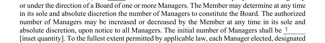 Single-Member LLC Operating Agreement: Quantity, filled with sample entries