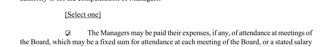 Single-Member LLC Operating Agreement: Select, filled with sample entries