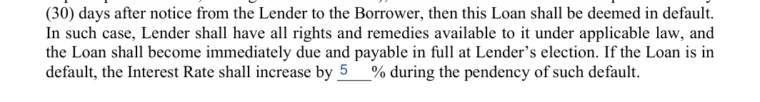 Family (Friends) Personal Loan Agreement: Increase of interest rate, filled with sample entries