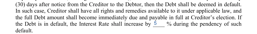 Payment (Installment) Agreement: Increase of interest rate, filled with sample entries
