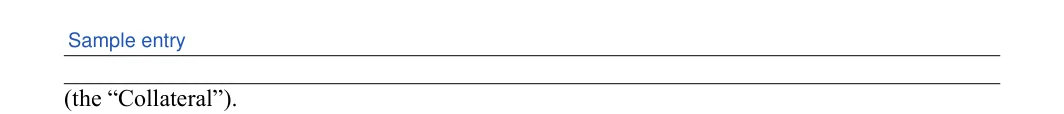 Secured Promissory Note: Assets, filled with sample entries