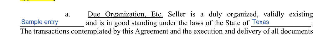Land Purchase Agreement: Validly existing, State, filled with sample entries