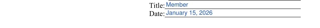 Earnest Money Contract: Date, filled with sample entries