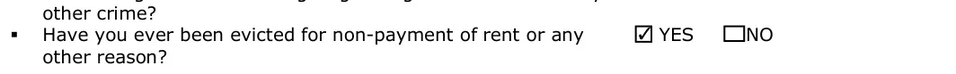 California California Rental Application: YES, filled with sample entries