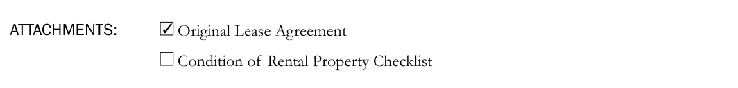 California California Sublease Agreement: ATTACHMENTS, filled with sample entries
