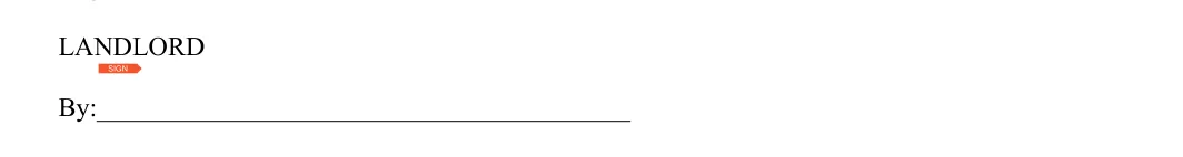 Florida commercial lease agreement: LANDLORD, filled with sample entries