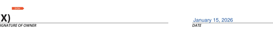 West Virginia Motor Vehicle Power of Attorney: Signature of owner, Date, filled with sample entries