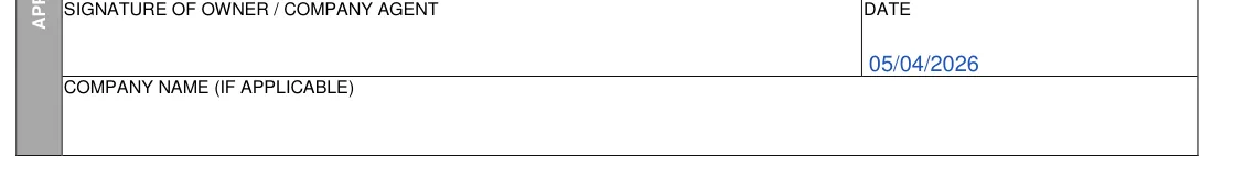 Alaska DMV Form 847 Power of Attorney: Signature of Owner / Company Agent, Date and Company Name, filled with sample entries