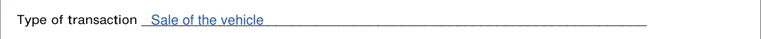 New Mexico Form MVD-11020 Limited Durable Power of Attorney: Type of transaction, filled with sample entries