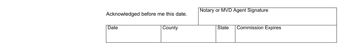 Arizona ADOT Form 48-1001 Power of Attorney: Notary or MVD Agent Signature, filled with sample entries
