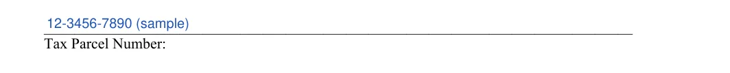 Massachusetts quitclaim deed: tax parcel number, filled with sample entries