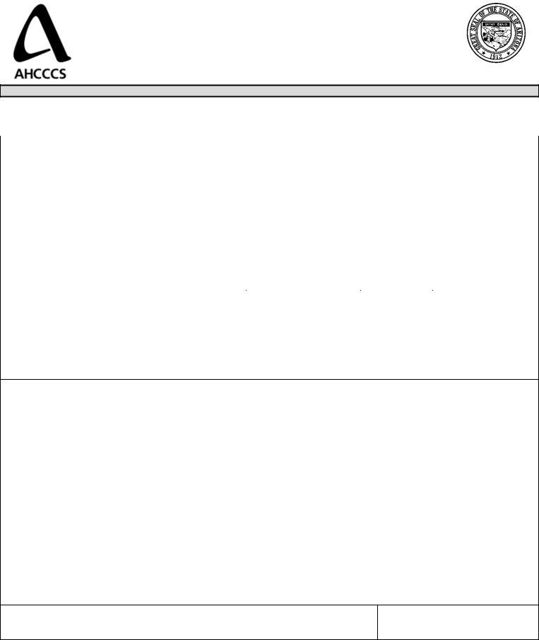 Ahcccs Form ≡ Fill Out Printable PDF Forms Online