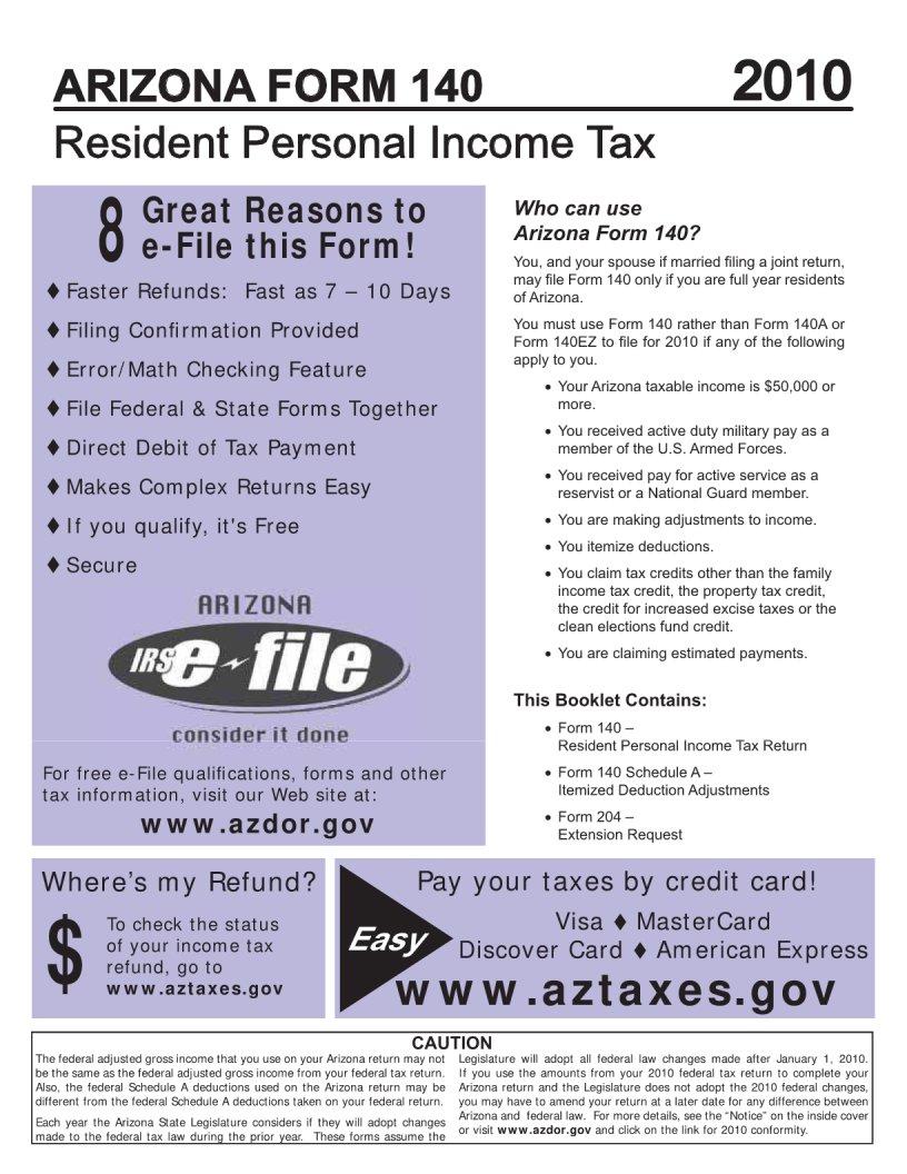 Ariz Form 140 ≡ Fill Out Printable PDF Forms Online