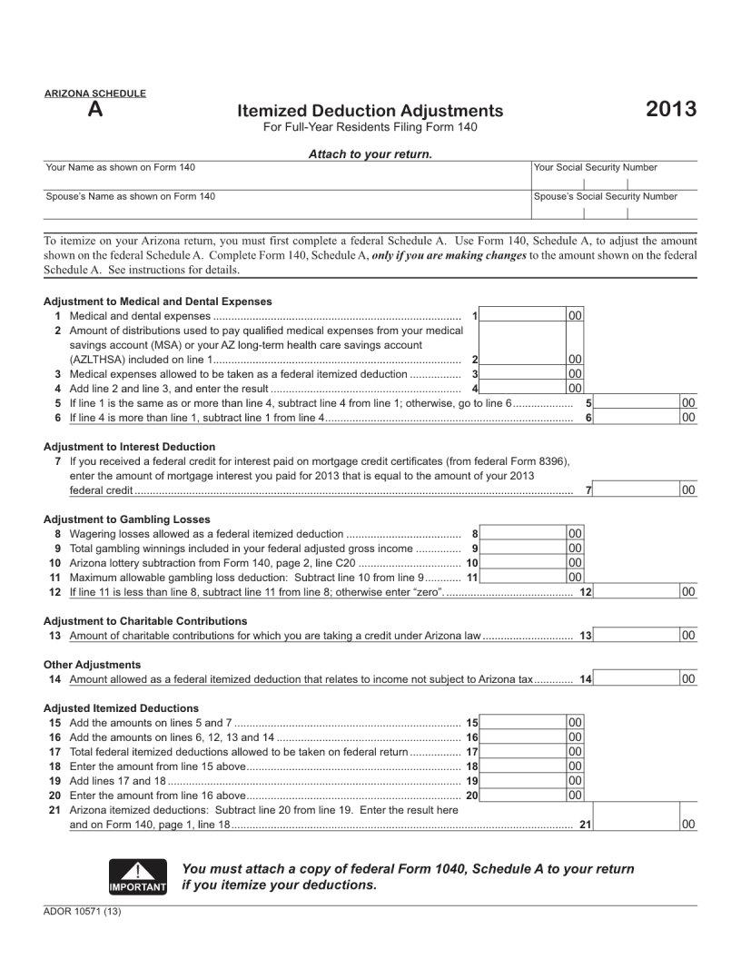 Az Form 140 ≡ Fill Out Printable PDF Forms Online