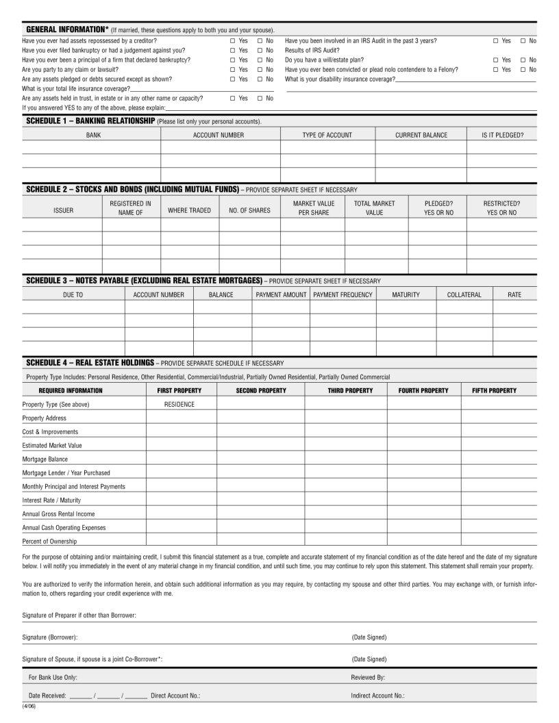 Capitol One Financial Statement PDF Form FormsPal