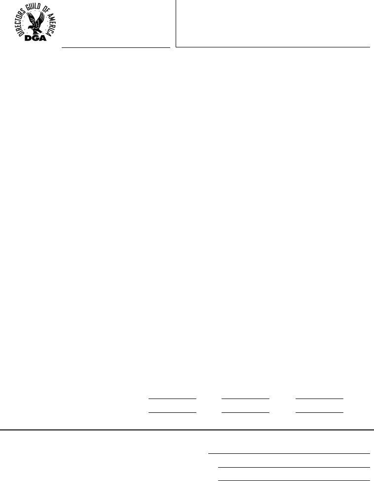 DGA Commercial Project Listing Form ≡ Fill Out Printable PDF Forms Online